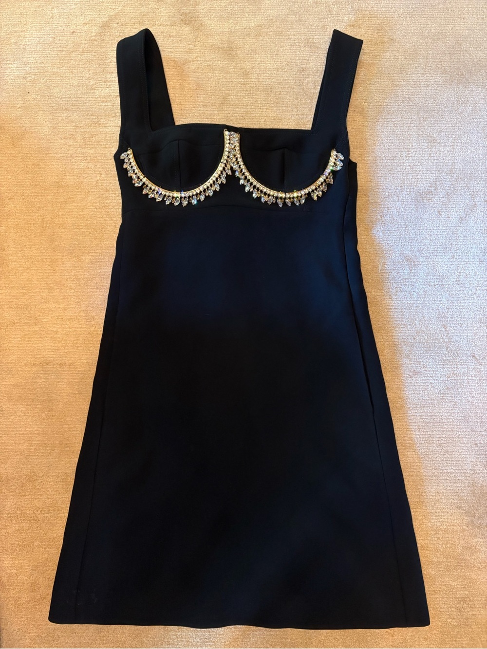 Giambattista Valli - Black Jeweled Bust Mini Dress